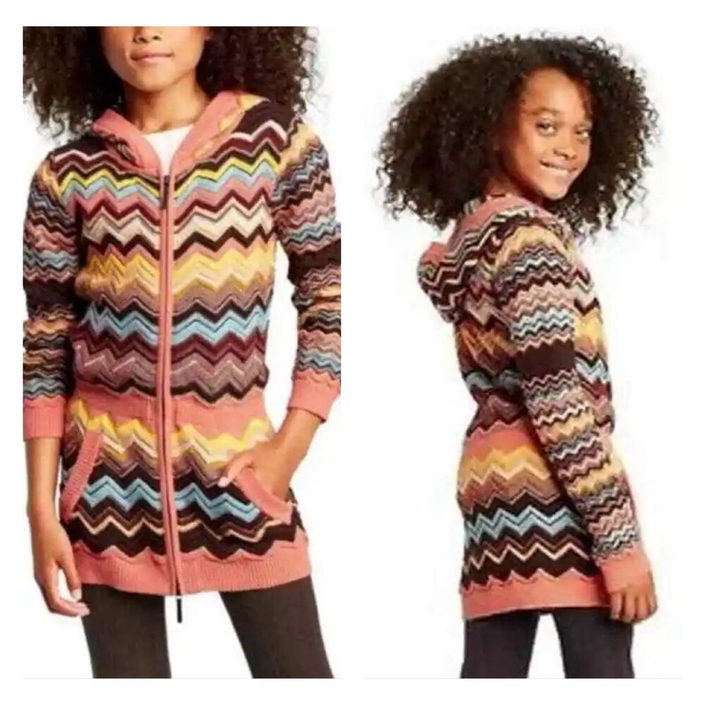 MISSONI for Target Original 2011 Girls Zip Up Cardigan Sweater, Sz XS